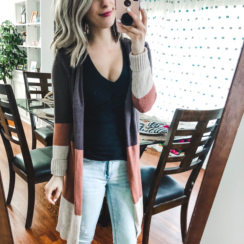VICI DOLLS Striped Duster Cardigan Small
